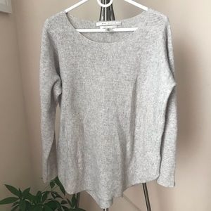 Max Studio Gray 2 Ply Cashmere Pullover Sweater
